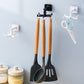 360° Rotating Kitchen Organizer - 6-Claw Rack for Utensils & Accessories