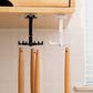 360° Rotating Kitchen Organizer - 6-Claw Rack for Utensils & Accessories